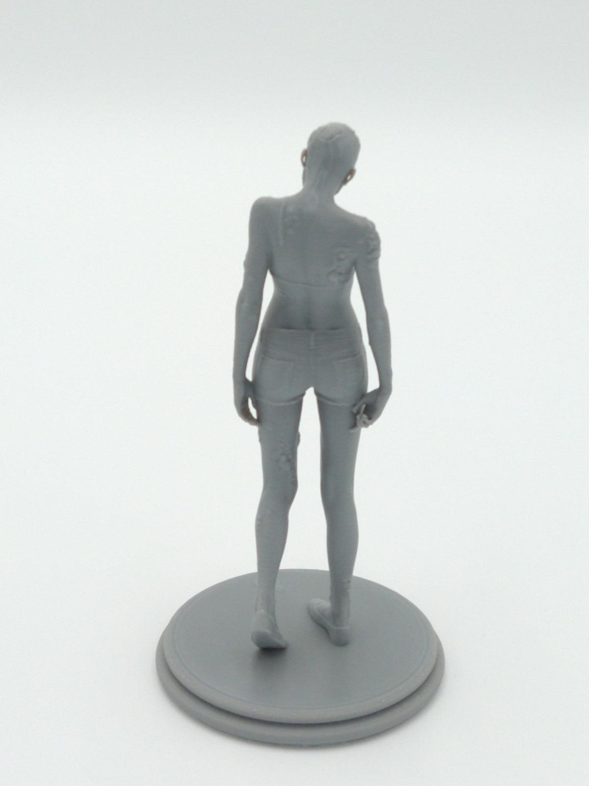 Female Zombie Figure Dying Light Gray 3d Printed