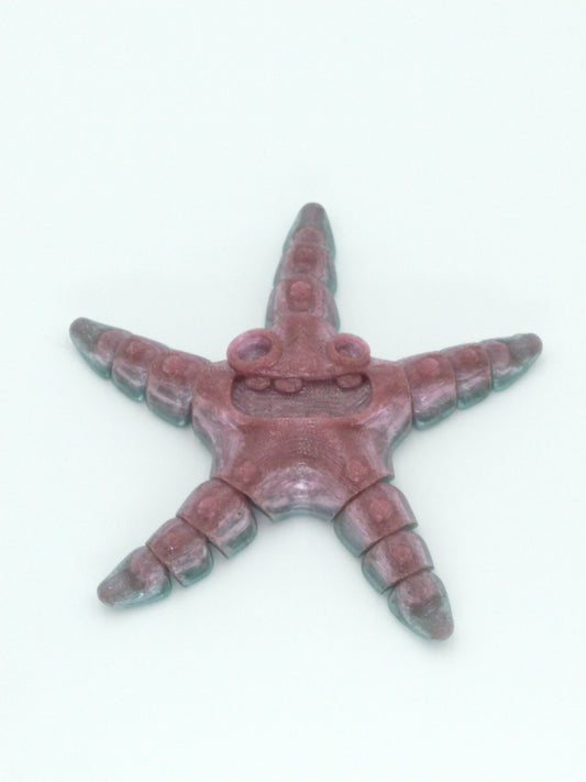Goofy SQUISHY Starfish Articulated Figure Rainbow 5" 3D Printed Flexi Factory