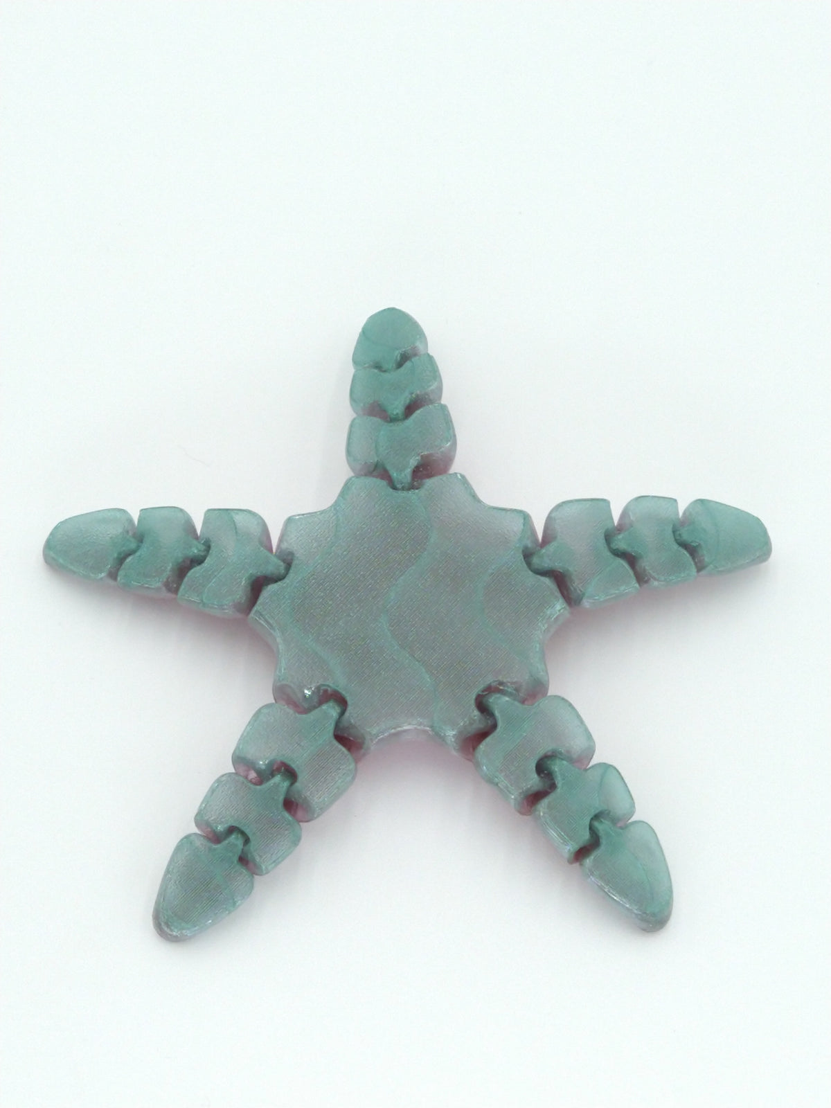 Goofy SQUISHY Starfish Articulated Figure Rainbow 5" 3D Printed Flexi Factory