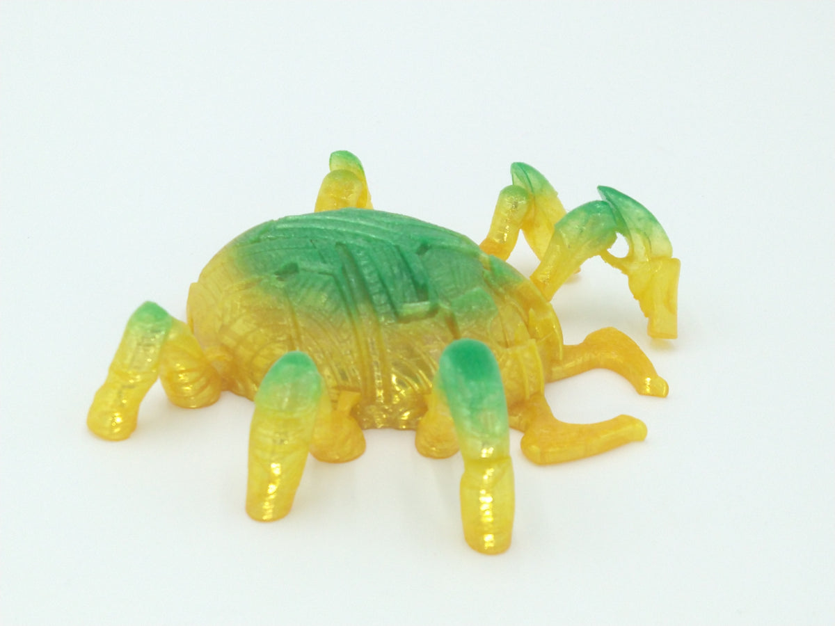 BLUE BEETLE SCARAB Flexi Figure Articulated 5" Squishy Rainbow 3D Printed Figure