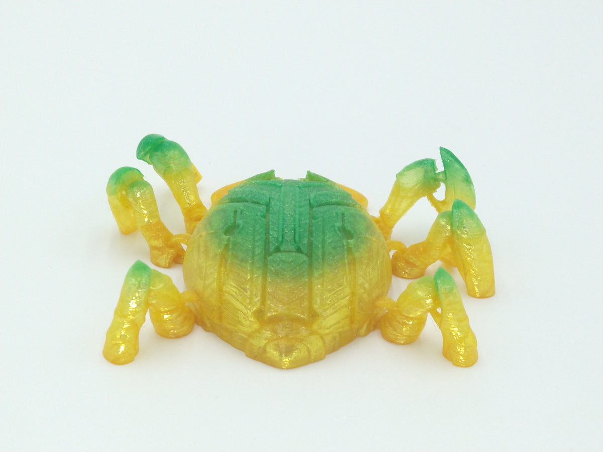 BLUE BEETLE SCARAB Flexi Figure Articulated 5" Squishy Rainbow 3D Printed Figure