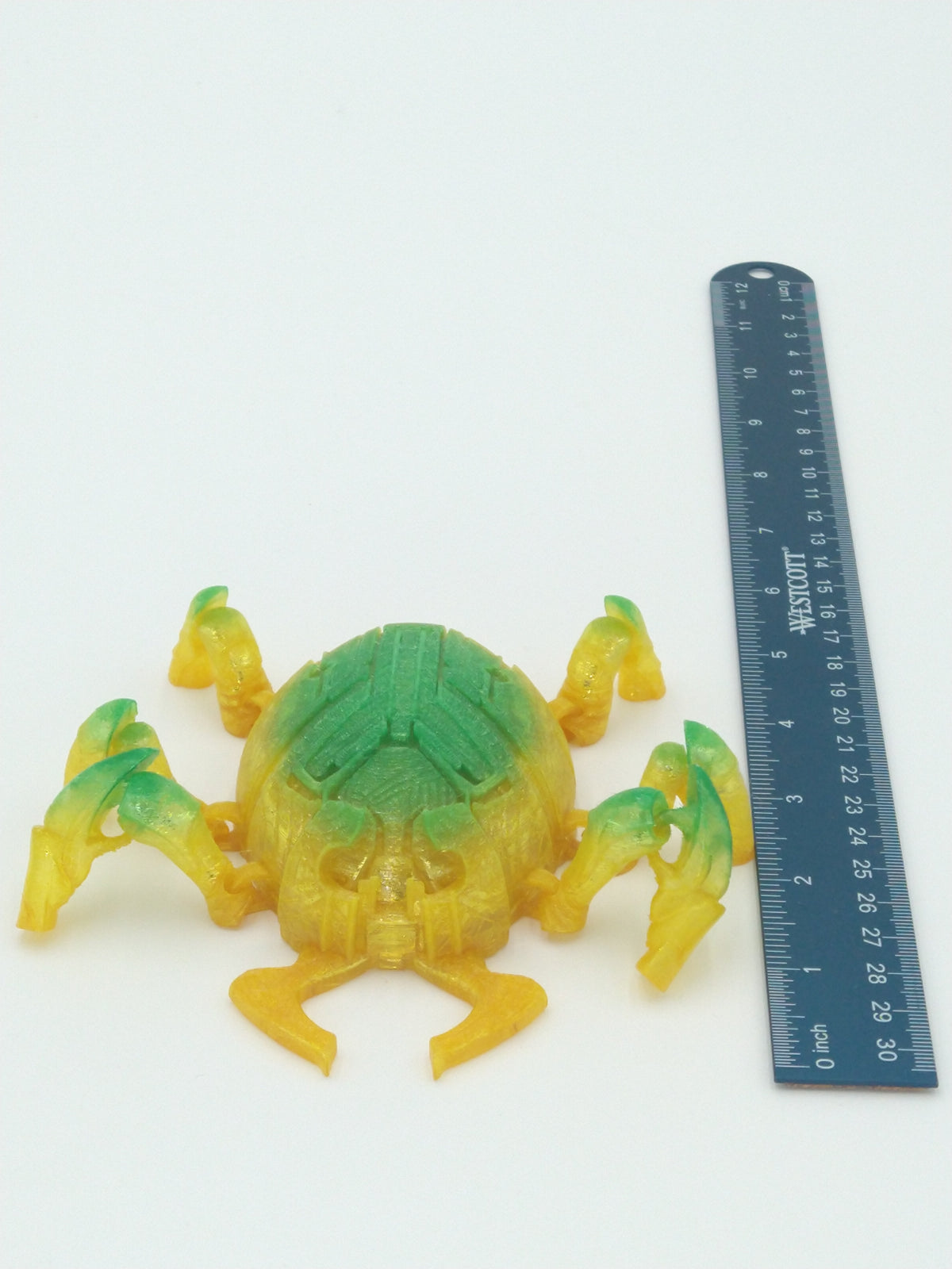 BLUE BEETLE SCARAB Flexi Figure Articulated 5" Squishy Rainbow 3D Printed Figure