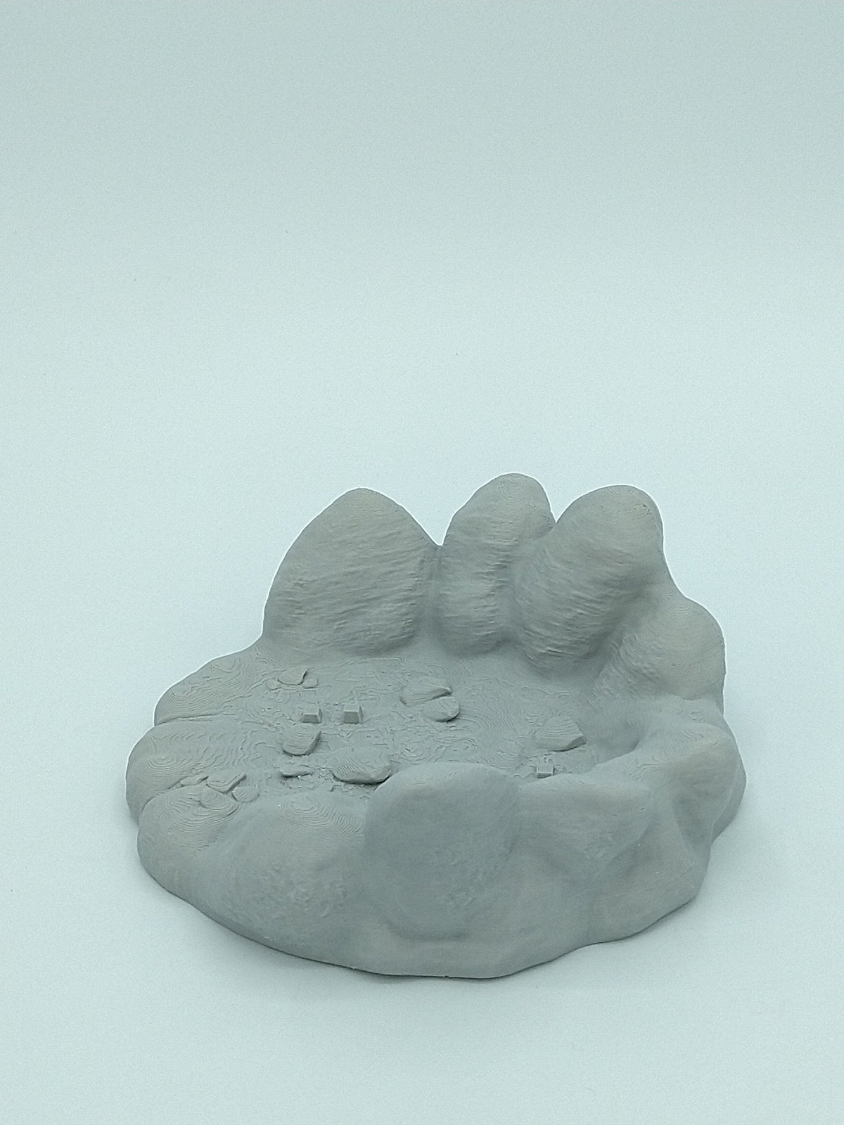 Rocky Base for Action Figures 6"x6" Gray 3D PRINTED