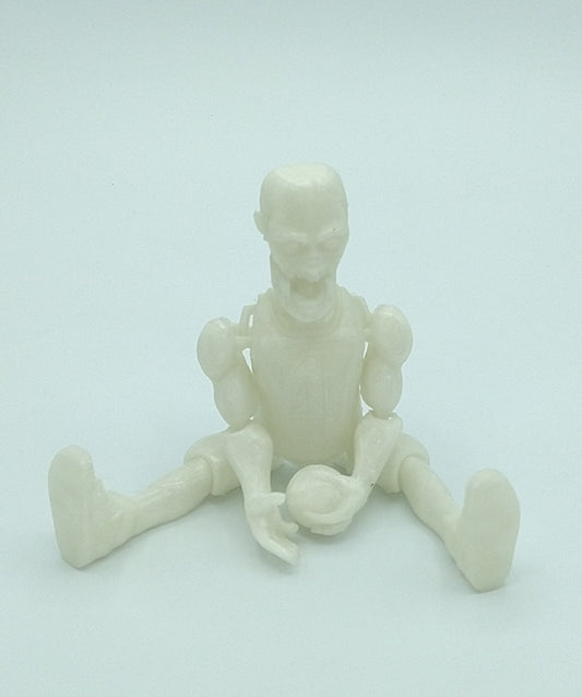 Articulated BASKETBALL PLAYER ZOMBIE 3D Printed Figure Glow in Dark 7"