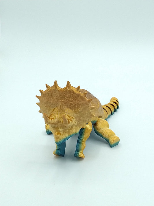 Articulated TRICERATOPS Rainbow Colors 8" 3D Printed Figure