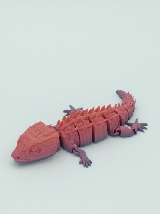 Articulated LIZARD 8" Rainbow Colors 3D Printed Figure
