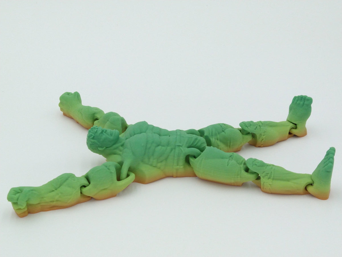 HULK Figure Articulated Flexi Rainbow Colors 7.5" 3D Printed Figure