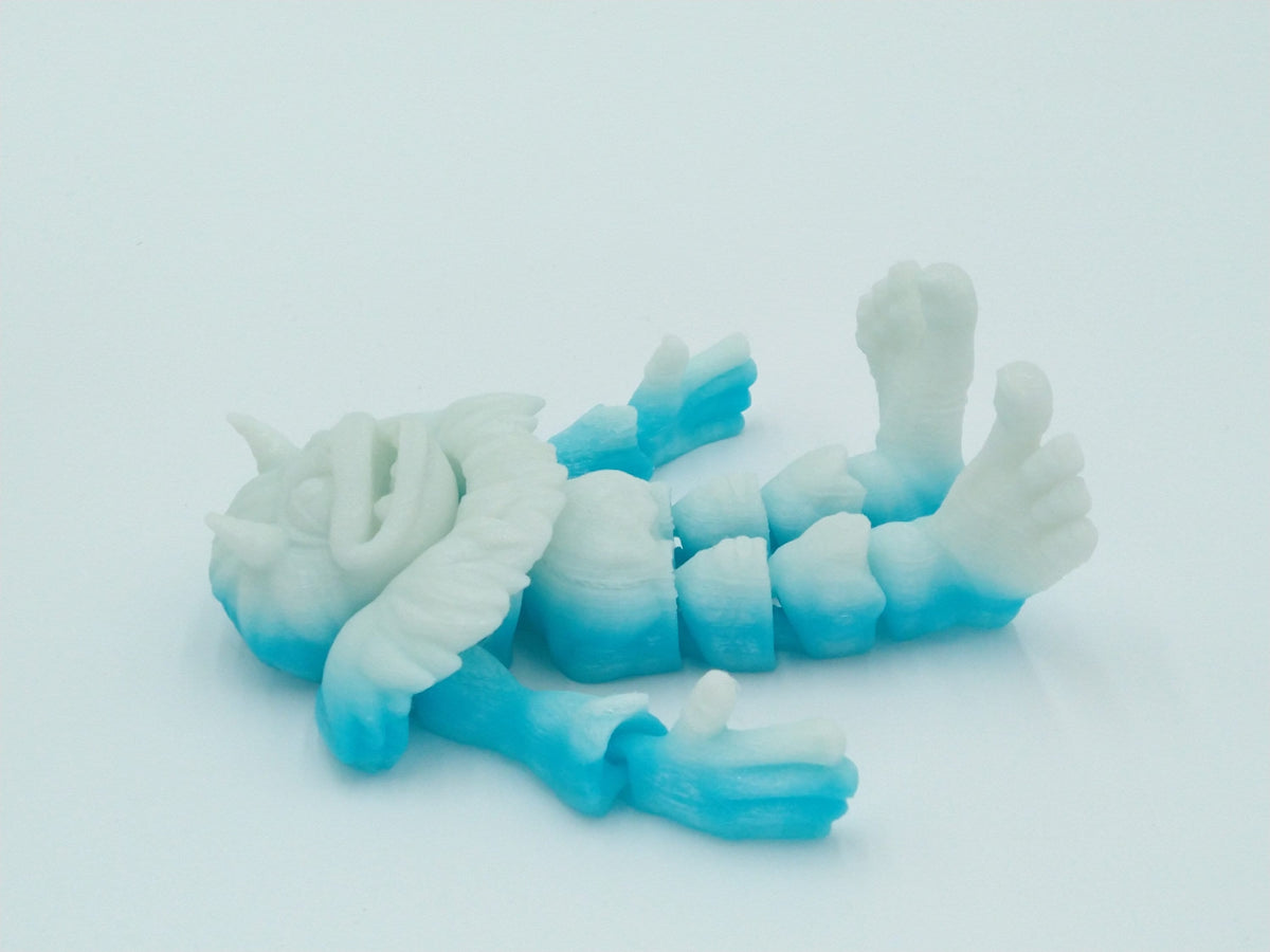 YETI Figure 5" Translucent Winter Rainbow PLA 3D Printed Flexi Factory