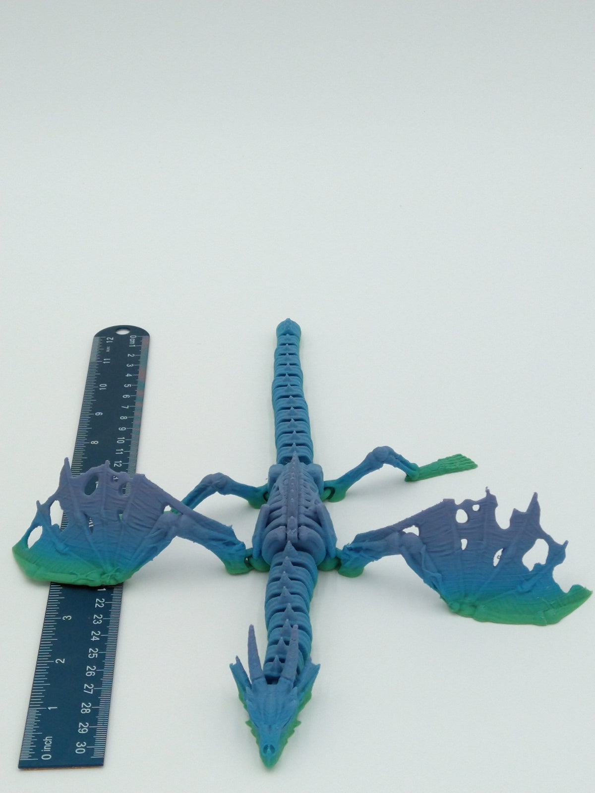 BONE DRAGON Articulated Flexi Rainbow Colors 12" 3D Printed Figure