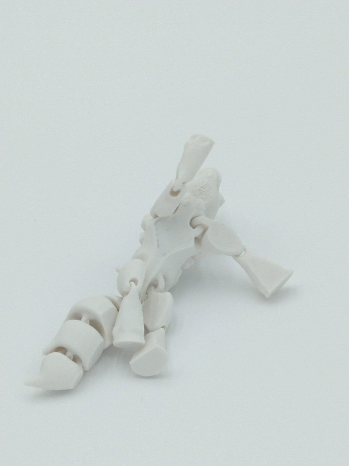 UNICORN Figure Articulated Flexi White 5" 3D Printed Figure