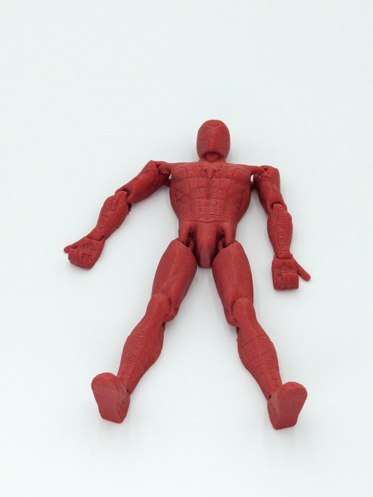 SPIDERMAN Figure Articulated Flexi Shiny Red 6" 3D Printed Figure