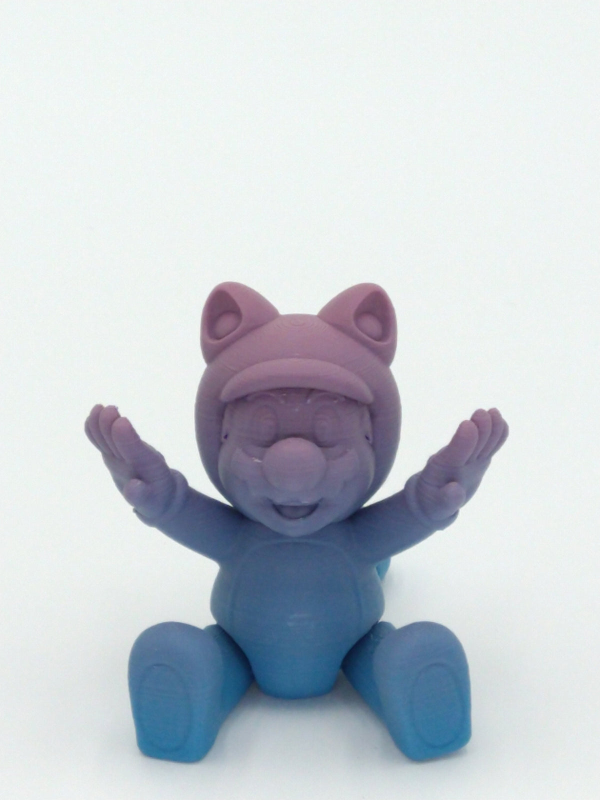 RACCOON MARIO Figure Articulated Flexi Rainbow Colors 4" 3D Printed Figure
