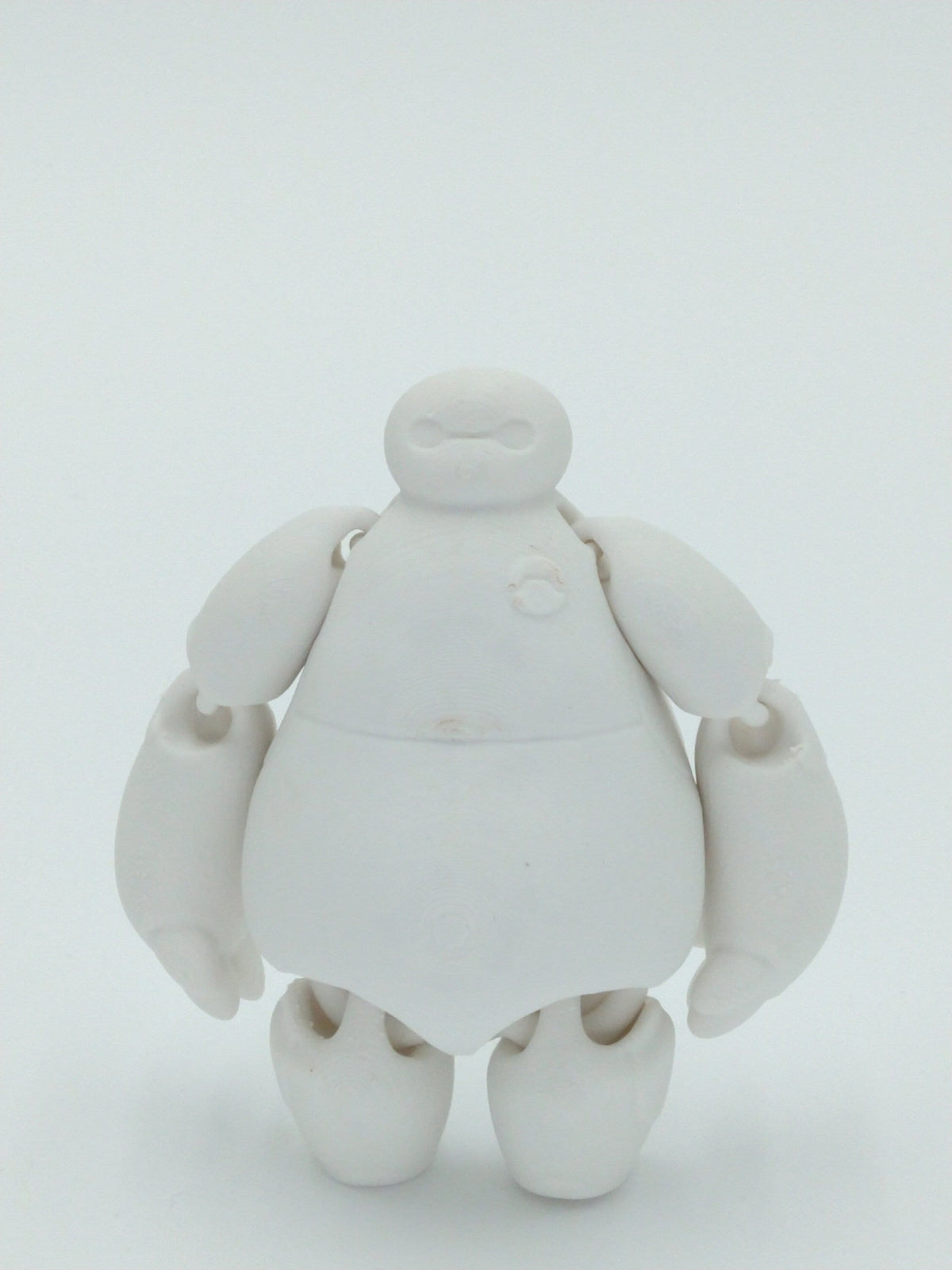 BAYMAX Figure Articulated Flexi White 4" 3D Printed Figure