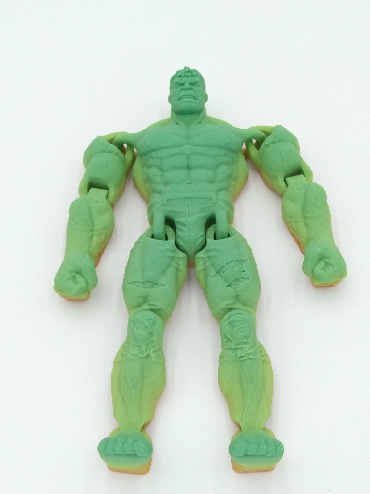 HULK Figure Articulated Flexi Rainbow Colors 7.5" 3D Printed Figure