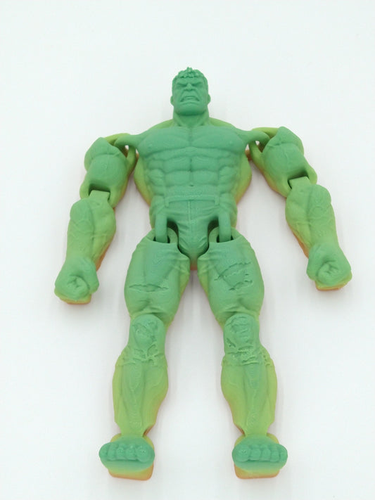 HULK Figure Articulated Flexi Rainbow Colors 7.5" 3D Printed Figure