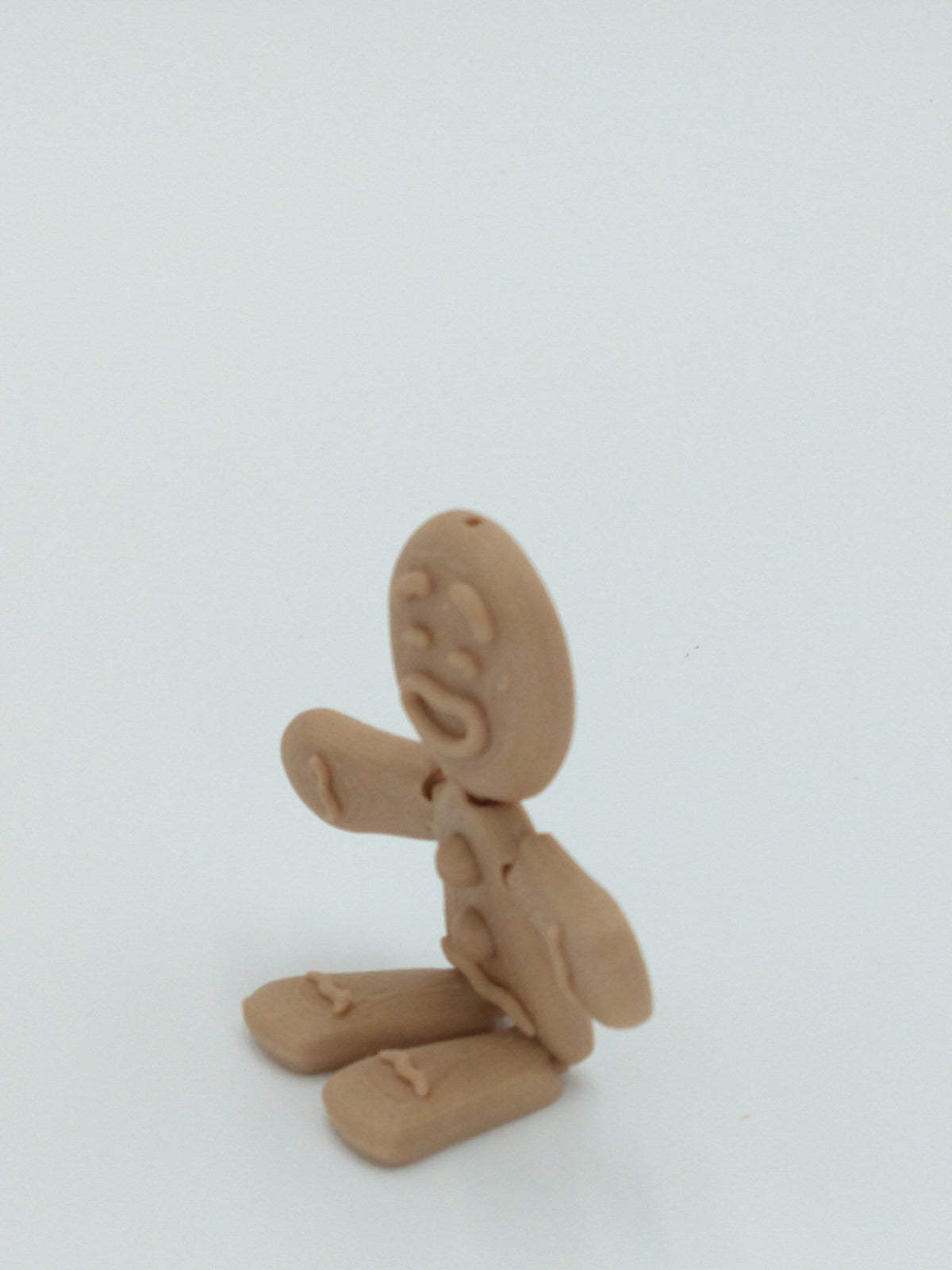Gingerbread Man Articulated Figure Ornament 4" Wood PLA 3D Printed Flexi Factory