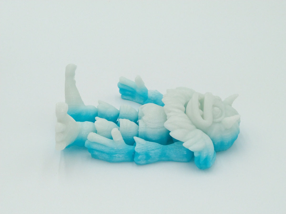 YETI Figure 5" Translucent Winter Rainbow PLA 3D Printed Flexi Factory