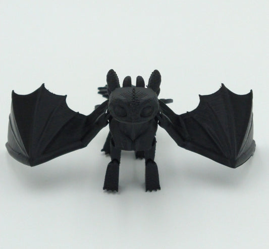 TOOTHLESS Dragon Figure Articulated Flexi 8" 3D Printed Figure