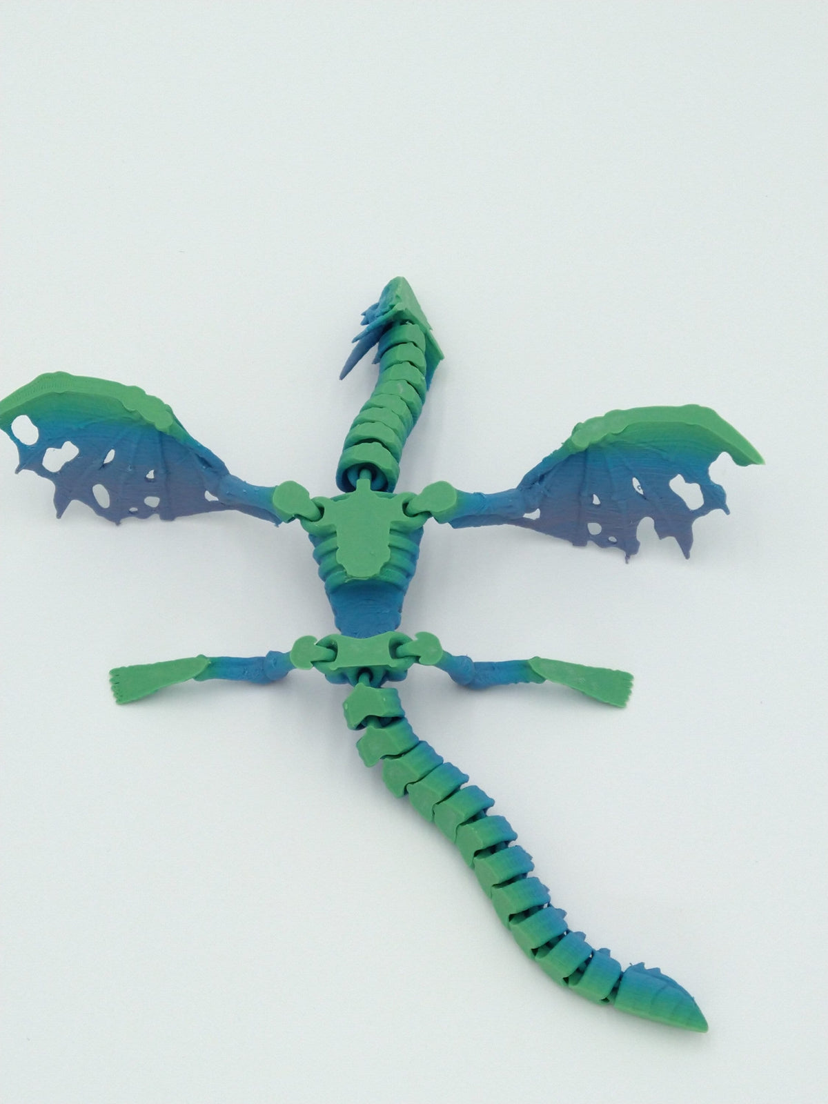 BONE DRAGON Articulated Flexi Rainbow Colors 12" 3D Printed Figure