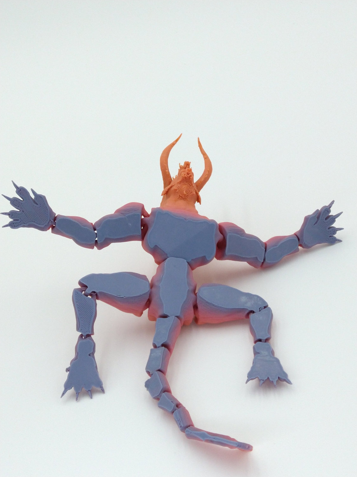 BEHEMOTH Articulated Flexi Rainbow Colors 9" 3D Printed Figure