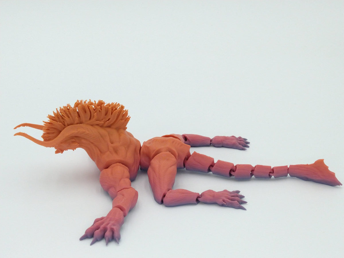 BEHEMOTH Articulated Flexi Rainbow Colors 9" 3D Printed Figure