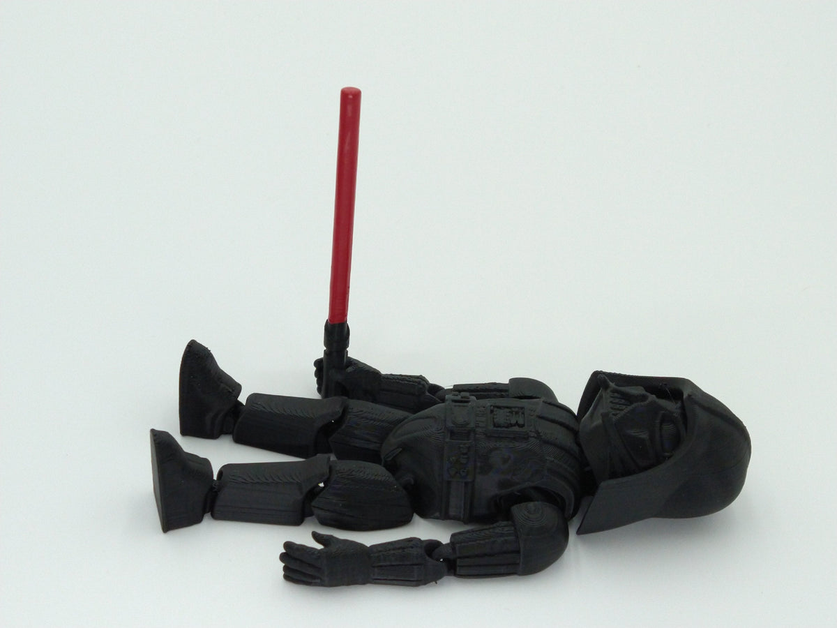 Star Wars DARTH VADER W/Red Lightsaber Articulated Flexi Figure 6" 3D Printed