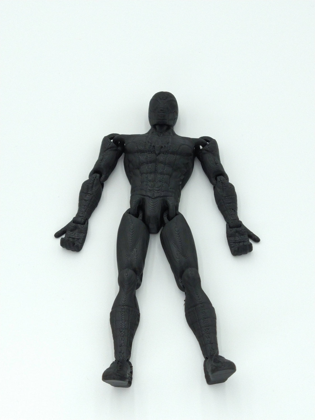 BLACK SPIDERMAN Figure Articulated Flexi 6" 3D Printed Figure