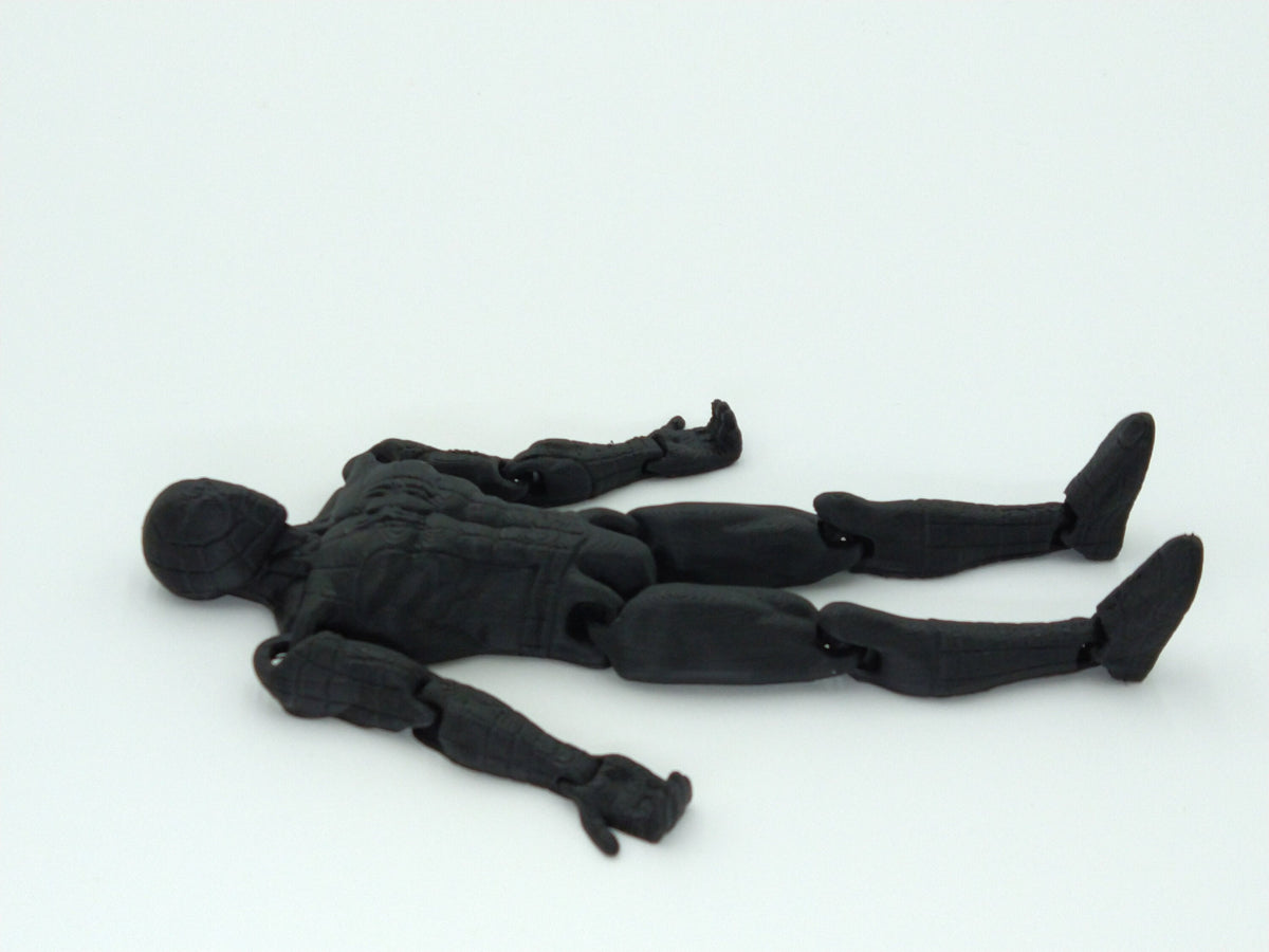 BLACK SPIDERMAN Figure Articulated Flexi 6" 3D Printed Figure