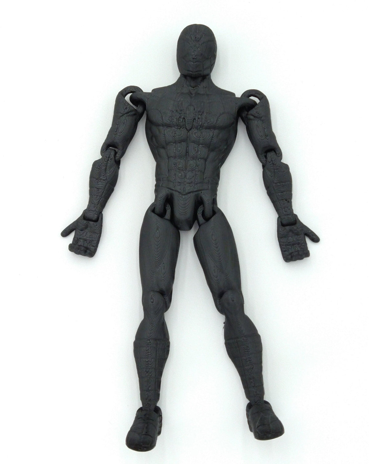 BLACK SPIDERMAN Figure Articulated Flexi 6" 3D Printed Figure