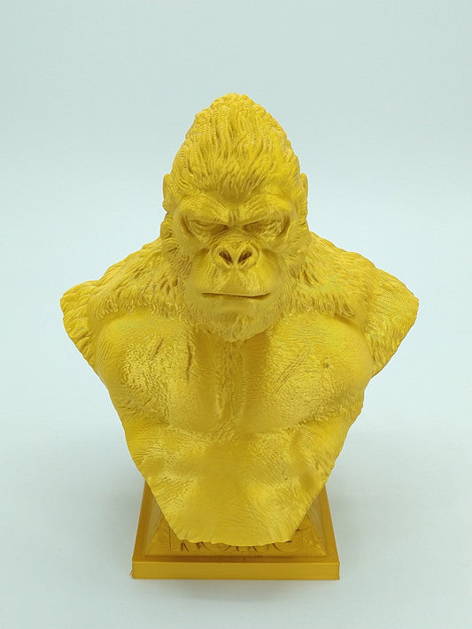 King Kong Bust Statue Gold 3D PRINTED