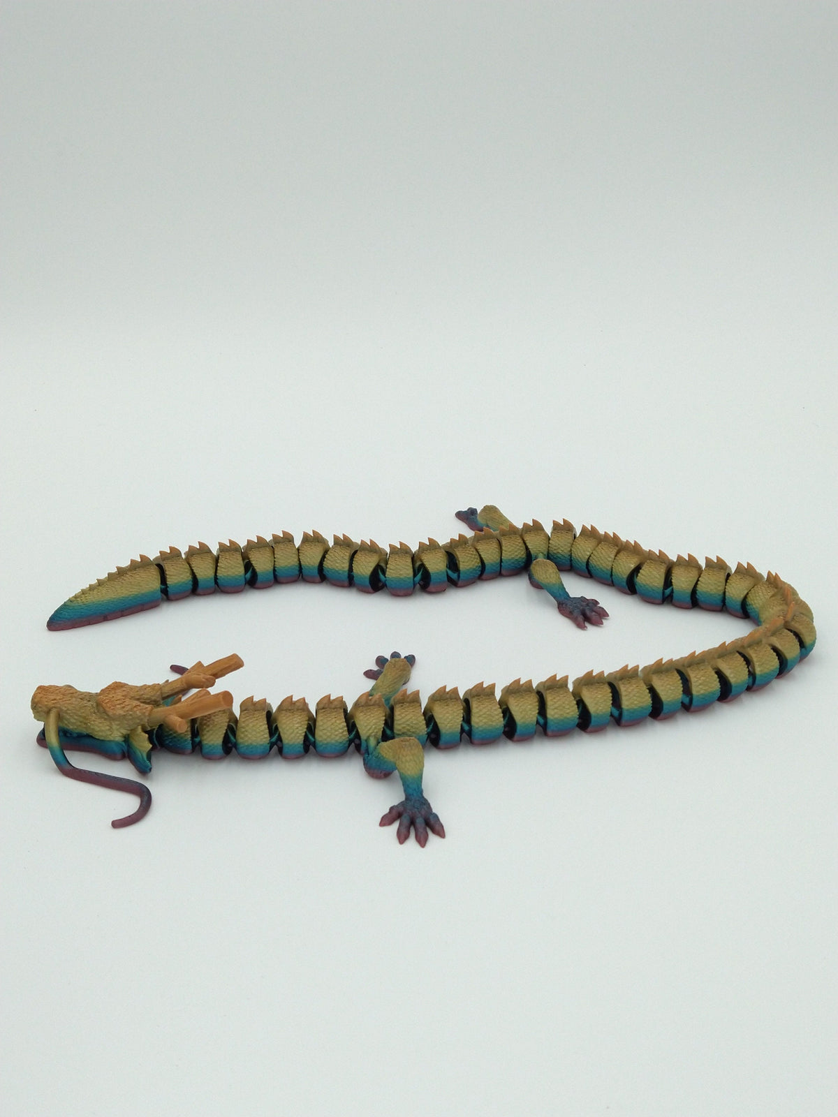 SHENRON DRAGON from DBZ Articulated Flexi Figure 3D Printed Metallic Rainbow 28"
