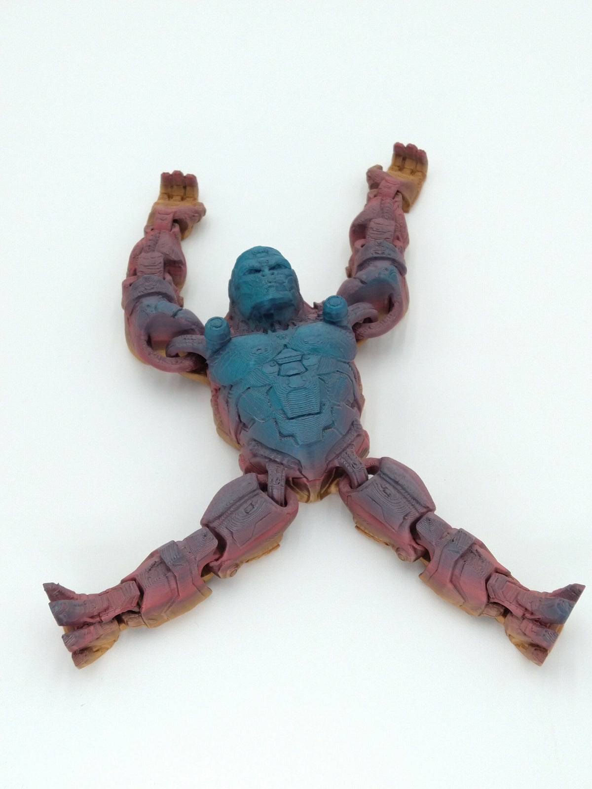 OPTIMUS PRIMAL Figure Articulated Flexi Metallic Rainbow 6" 3D Printed Figure