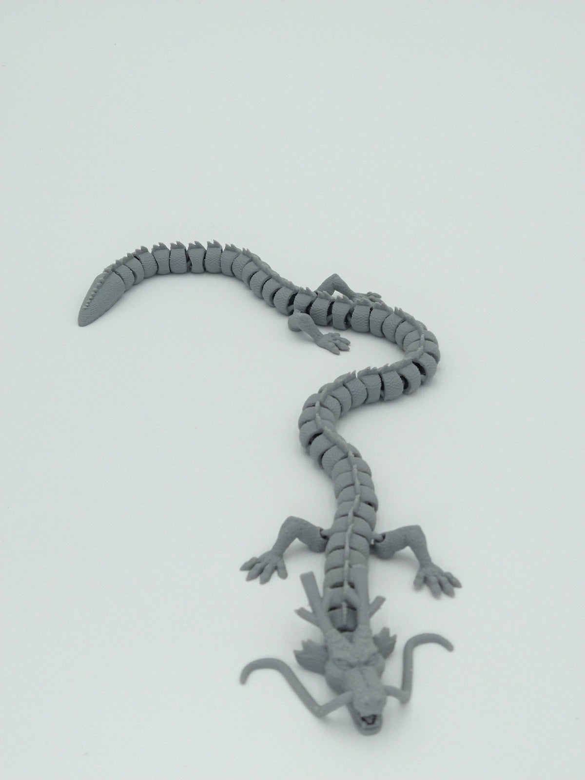 SHENRON DRAGON from DBZ Articulated Flexi Figure 3D Printed Gray 16"