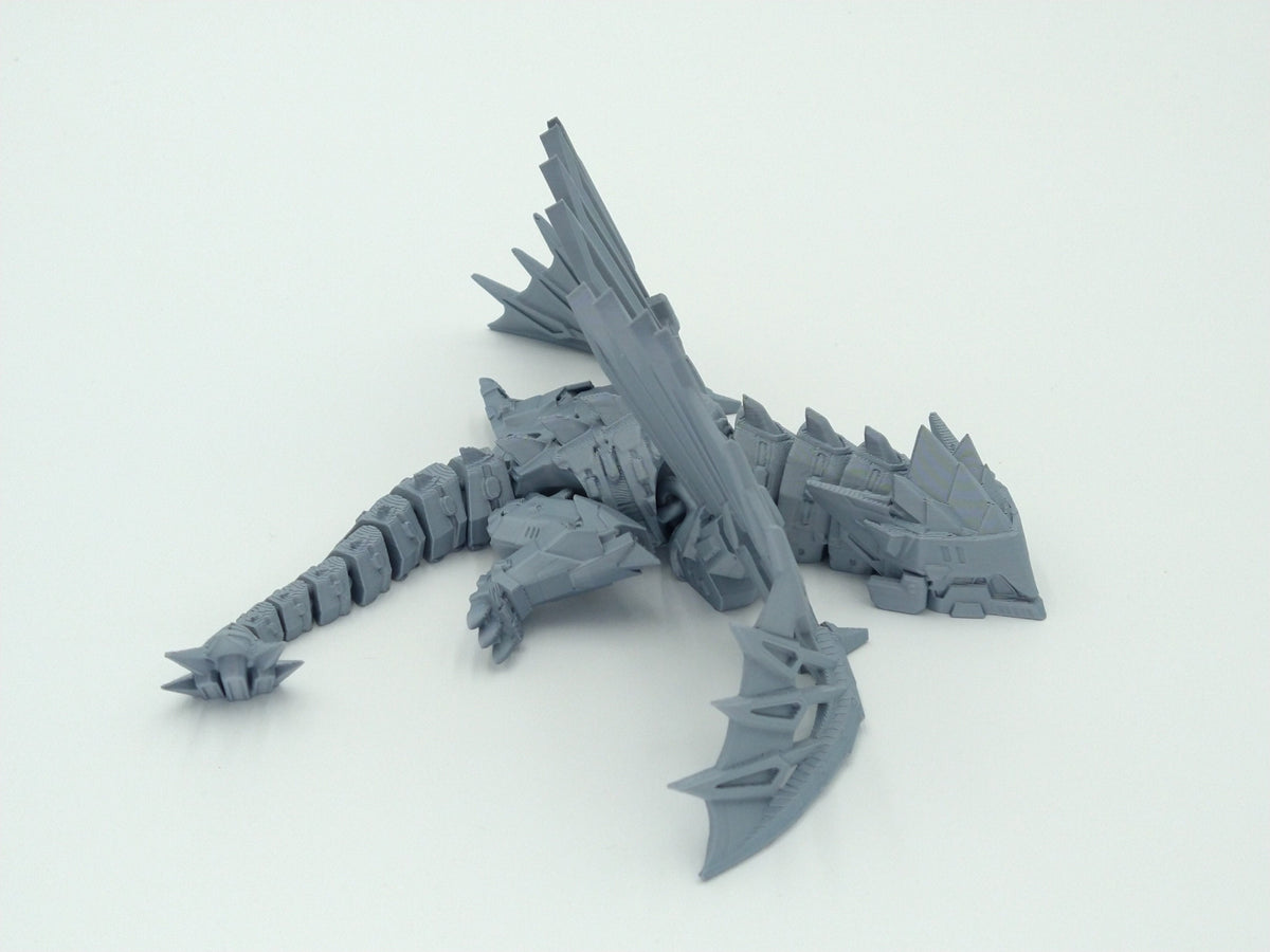 MECHA MECH DRAGON Figure Articulated Flexi Figure 8" 3D Printed