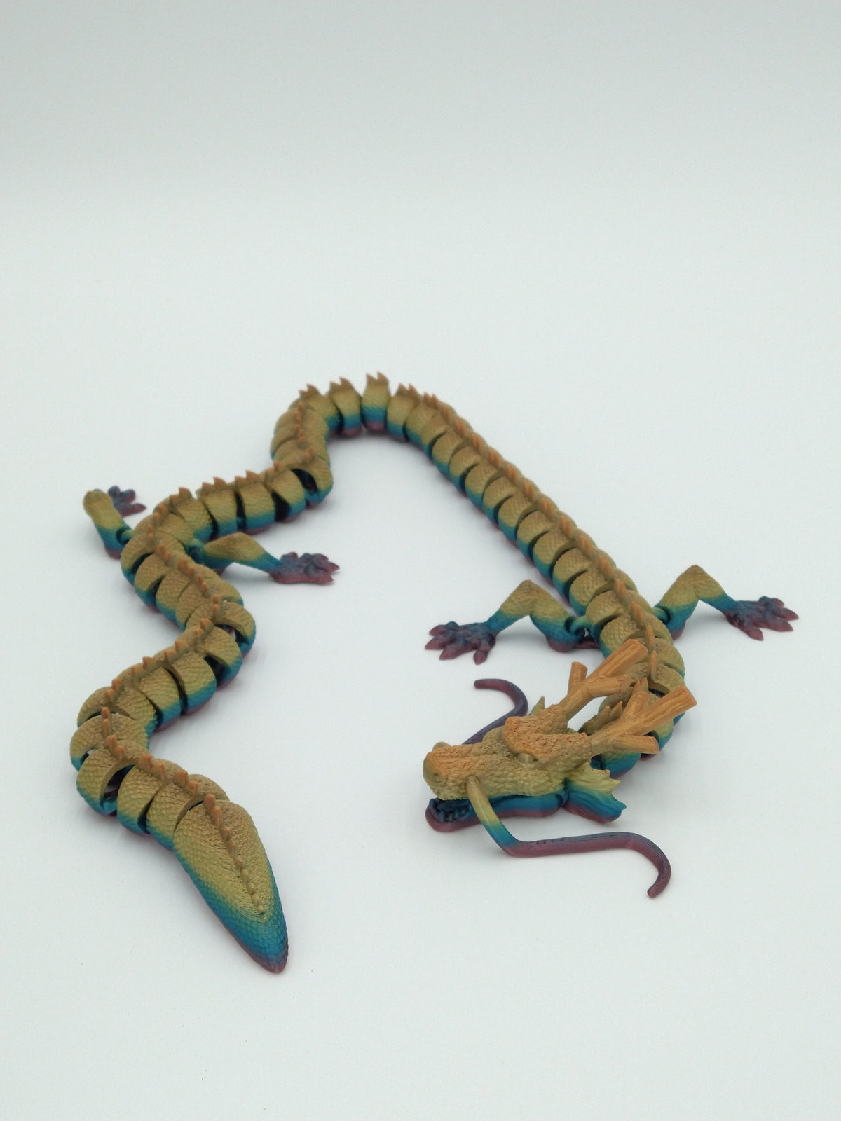 SHENRON DRAGON from DBZ Articulated Flexi Figure 3D Printed Metallic Rainbow 28"