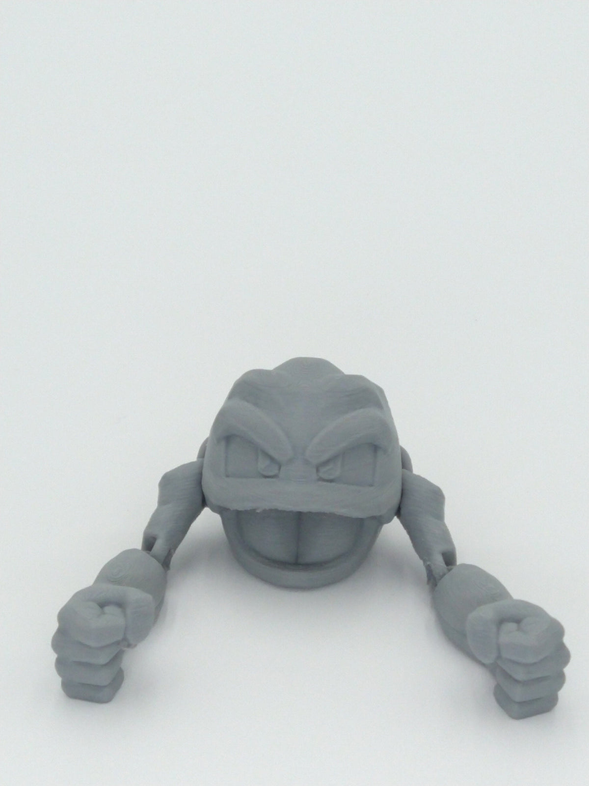 GEODUDE POKEMON Figure Articulated Flexi Gray 3D Printed Figure